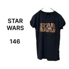 STAR WARS 半袖 Tシャツ スパンコール ブラック系146 キッズ