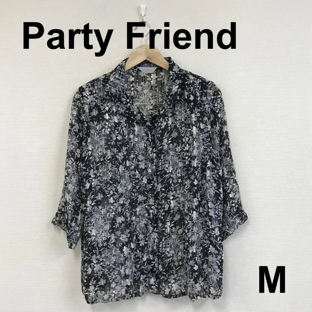 値下 P0911A09 【Party Friend】京都染七分袖ブラウス
