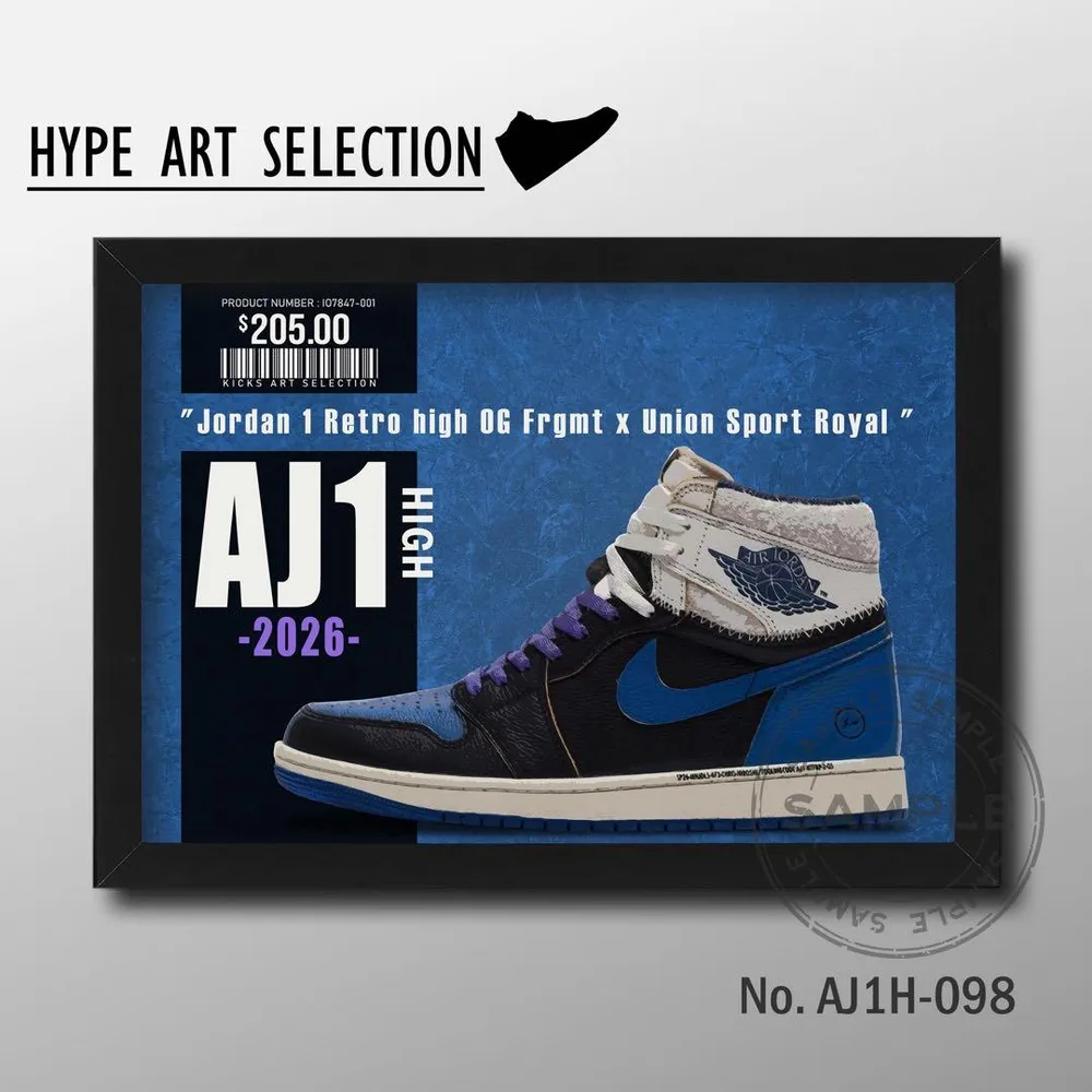 スニーカーアートインテリアポスター/ハンドメイド AJ1H-098
