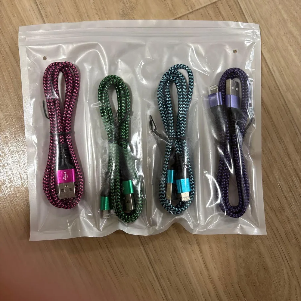 Lightningケーブル 4本セット 高耐久ナイロン編み