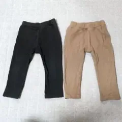 レギンス 2点セット 黒と茶色