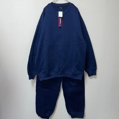 新品 裏起毛 セットアップ スウェット パジャマ ネイビー LL