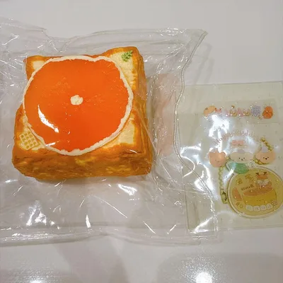 新品 スクイーズ LULU鹿 lululu チーズ泥 オレンジ トースト タグ付