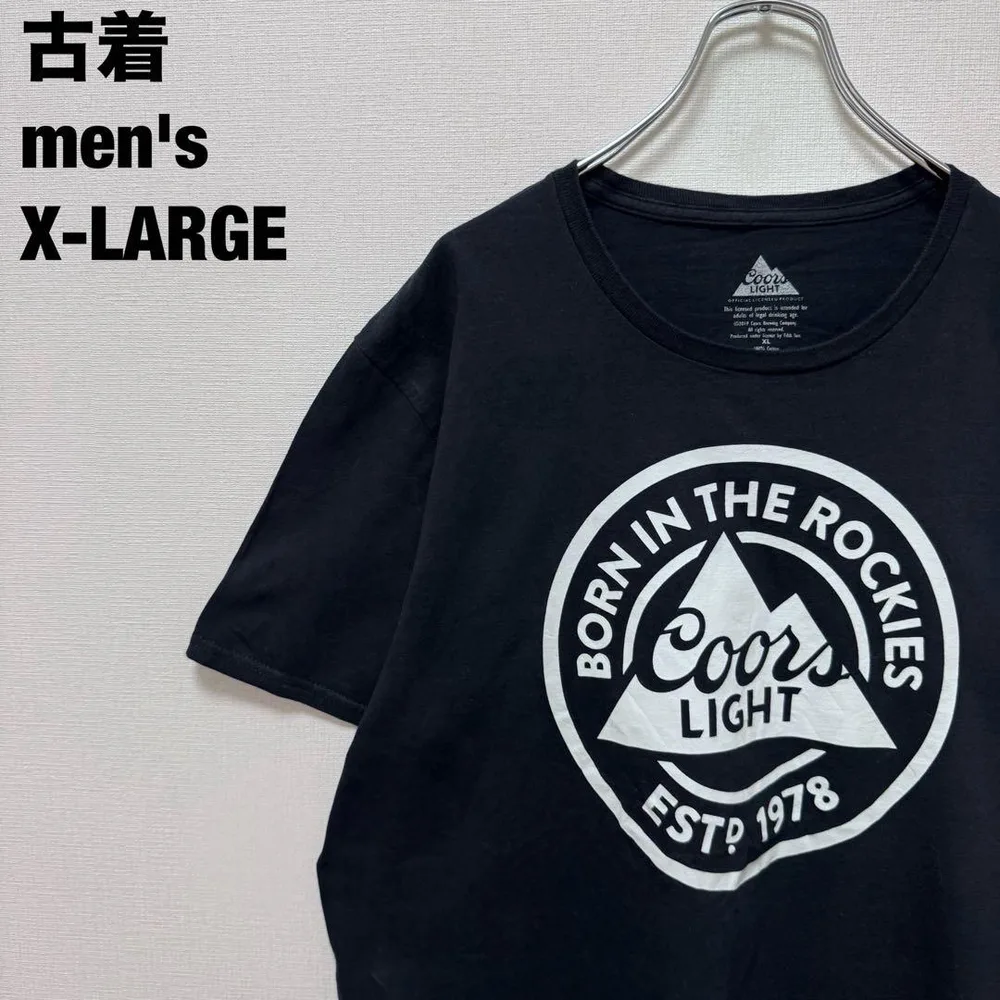 COORS LIGHT クアーズライト デカロゴ ビッグサイズ 黒 XL 古着