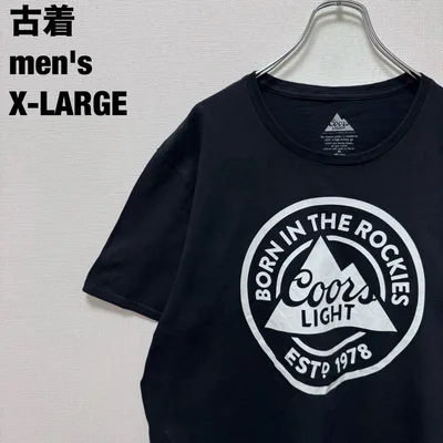 COORS LIGHT クアーズライト デカロゴ ビッグサイズ 黒 XL 古着