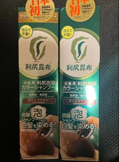 利尻昆布 白髪用 利尻炭酸カラーシャンプー ダークブラウン 2本セット