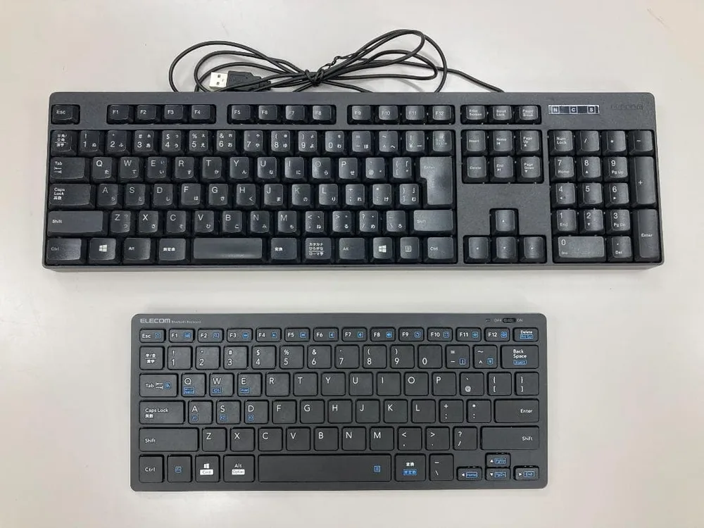ELECOMキーボード 2点 TK-FBP102 TK-FFCM01 有線/無線