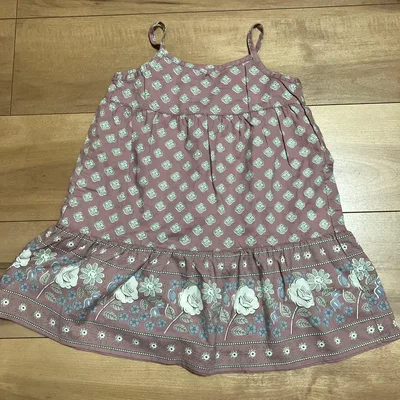 フェリシモキッズ ノースリーブ ワンピース 花柄 ピンク