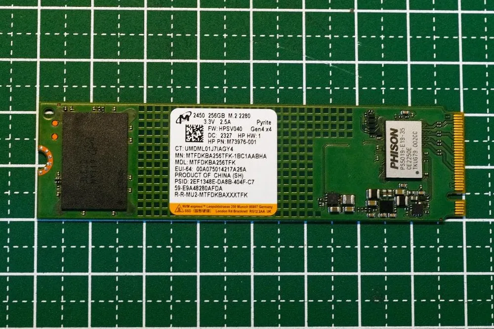 Micron 256GB SSD M.2 2280 NVMe 正常判定品