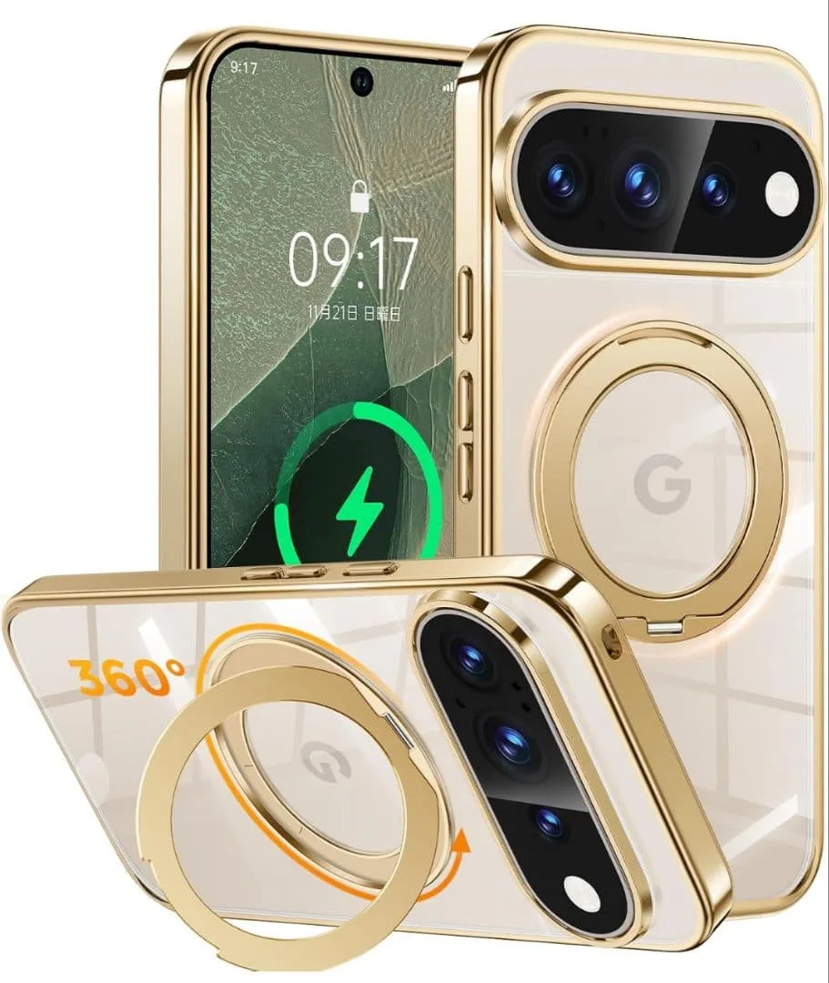 NIANGUO Google Pixel 11 pro XL用 ケース ゴールド
