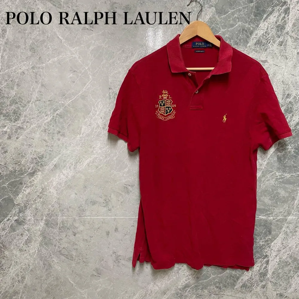 POLO RALPH LAUREN メンズ 赤 ポロシャツ 人気 定番 古着