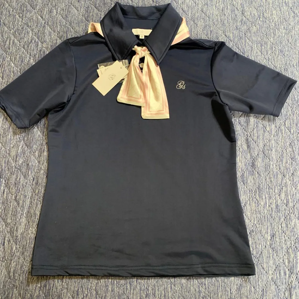 G's GOLF レディース ゴルフウェア ポロシャツ ネイビー Mサイズ