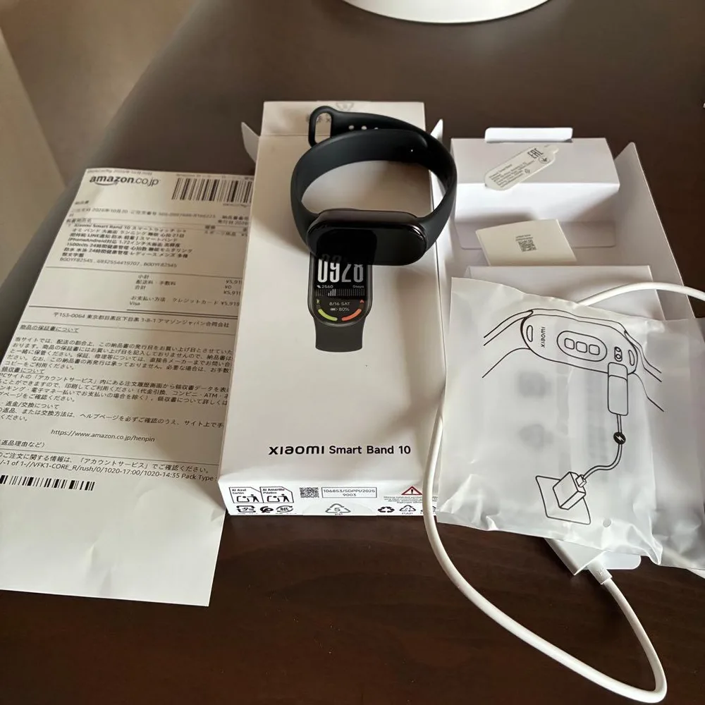 2026/10/20日新品購入 Xiaomi Smart Band 10