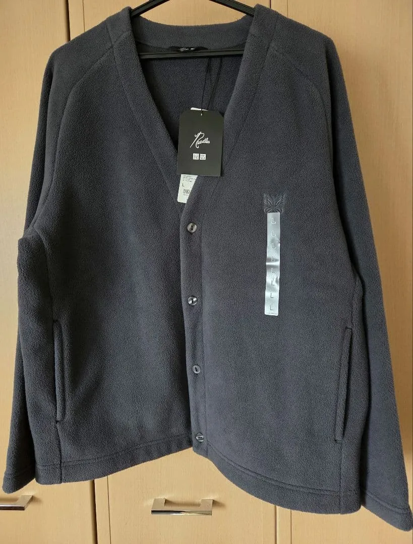 【新品】Needles × UNIQLO フリースカーディガン グレー L