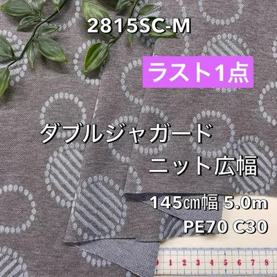 NO,2815SC-MB 145cm幅 5.0m ダブルジャガード モカ×ブルー