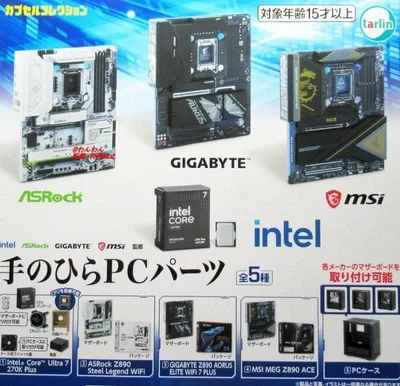 手のひらPCパーツ 全5種 がちゃ 全種コンプリートセット ミニPC