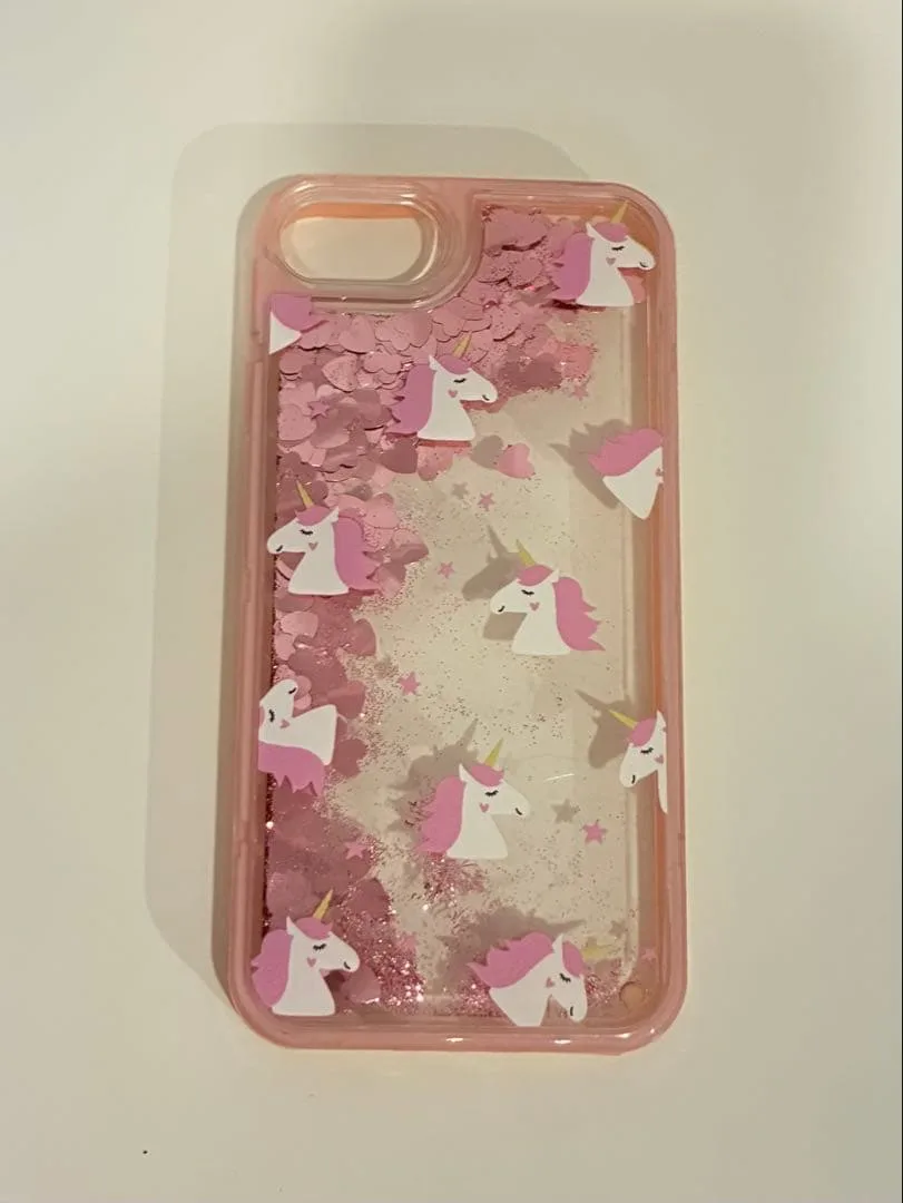 iPhone SE スマホケース ピンク ラメ入り