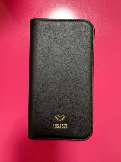 ANNA SUI iPhone用 手帳型ケース ブラック