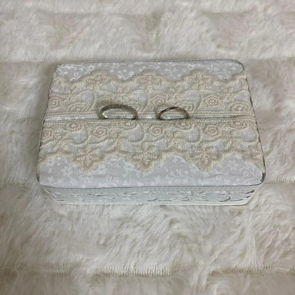 ハンドメイド リングピロー レース