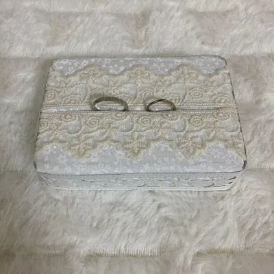 ハンドメイド リングピロー レース