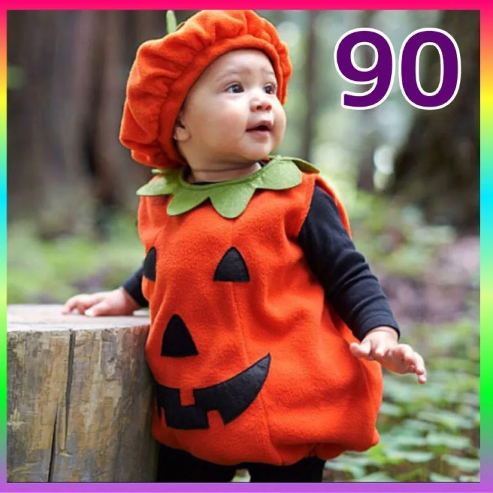 ハロウィン ベビー 90 男の子 女の子 ロンパース かぼちゃ コスプレ 仮装