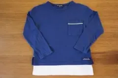 LB CLUB キッズ ロンT 110 ネイビー レイヤード風