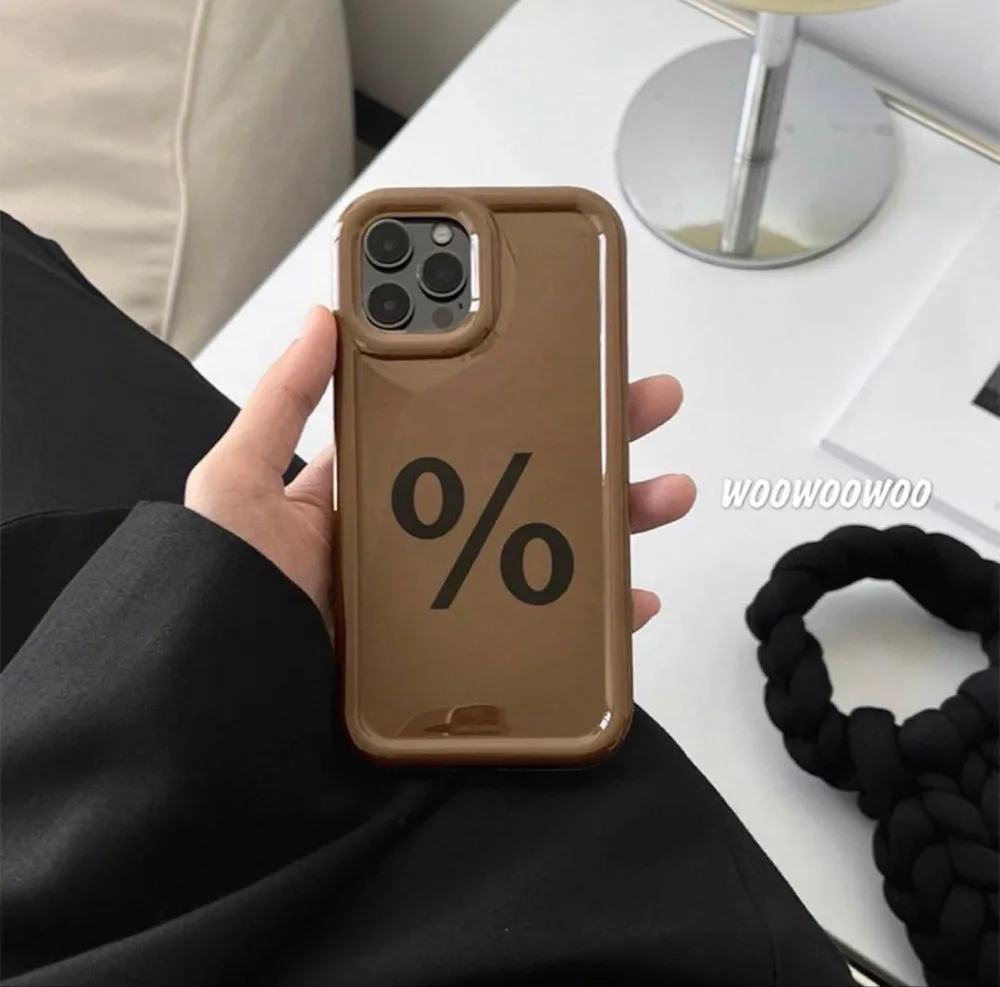 ブラウン パーセントマーク iPhone11pro max用ケース