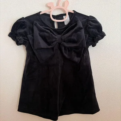 H&M ワンピース リボン ベロア