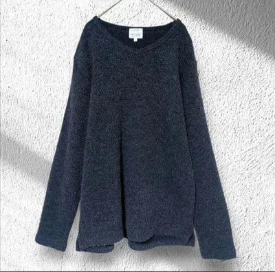 【Le JUN 】ニット プルオーバー Vネック ネイビー L