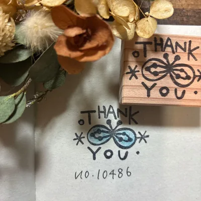 スタンプ No.10486 THANK YOU チョウ