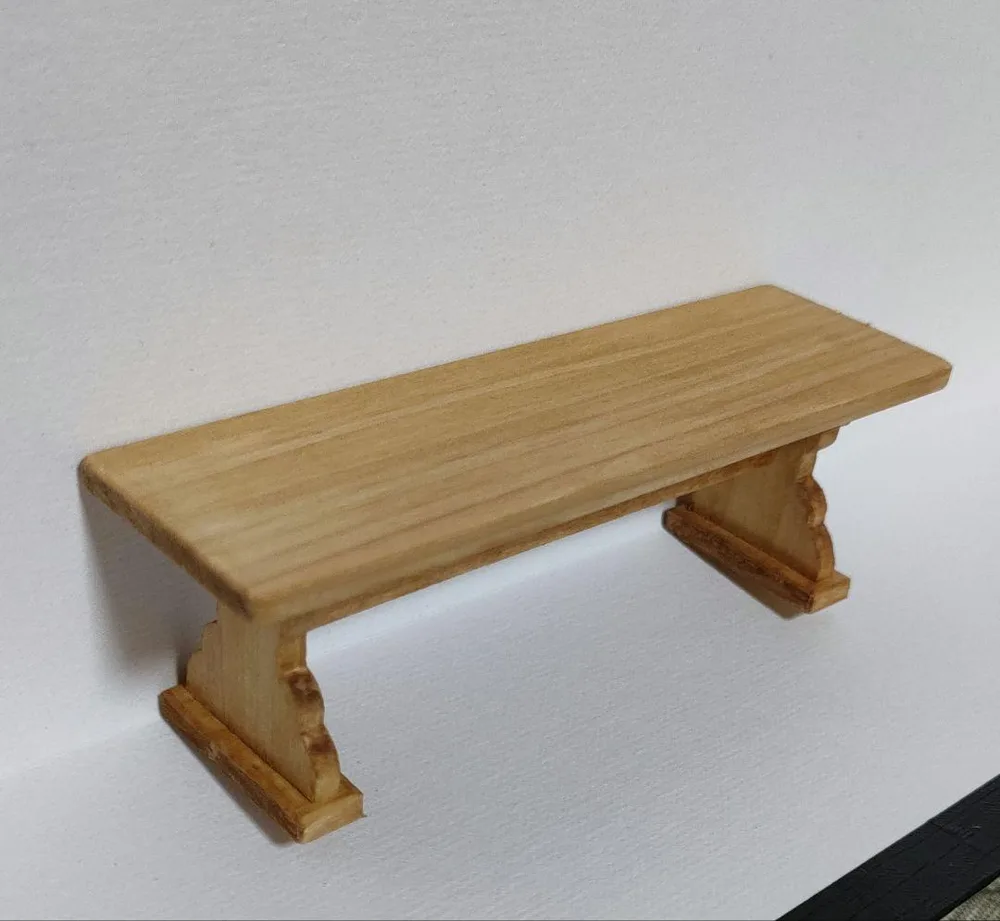 ミニチュア 木製 ベンチ ディスプレイ台