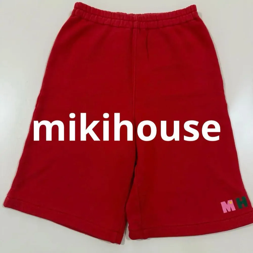 ミキハウス ハーフパンツ ズボン 赤 キッズ 130cm 日本製