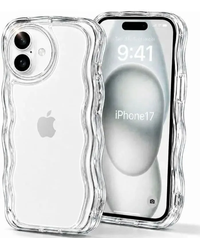 ★【新品未開封】iPhone 17ケース クリア 透明 ウェーブ うねうね