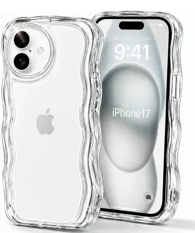 ★【新品未開封】iPhone 17ケース クリア 透明 ウェーブ うねうね