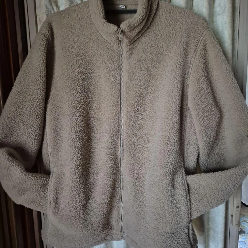 ⭕【ユニクロ】ボアジャケット ベージュ フリース メンズ L 美品