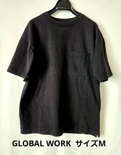 GLOBAL WORK USAコットン 半袖Tシャツ ブラック M