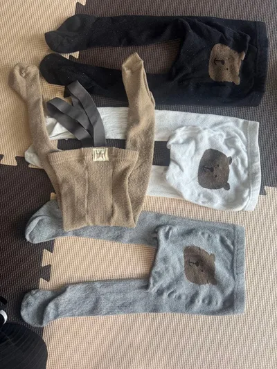 ベビー用 レギンス 4点セット くま柄 12-24M