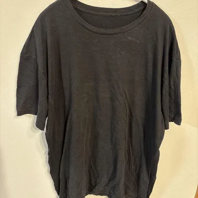 トゥルークラシック【2XL】Tシャツ クルーネック 半袖 無地 黒 綿 普段着