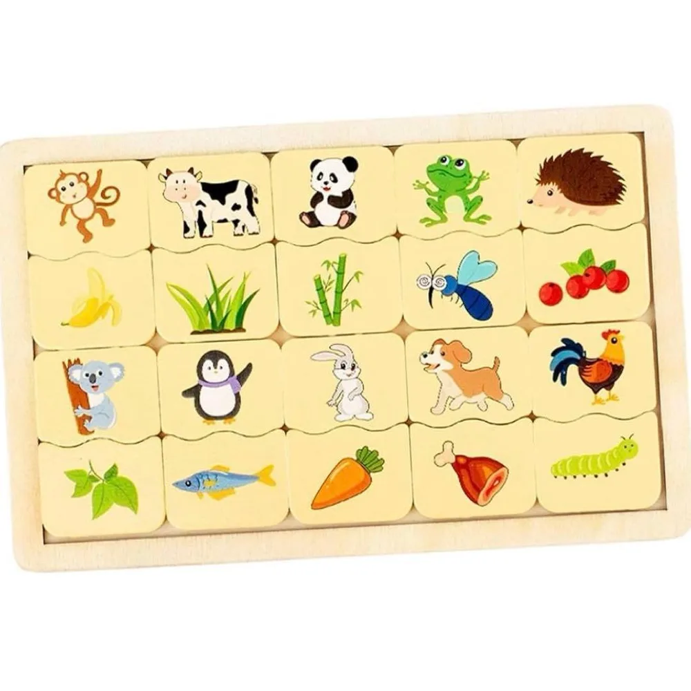 木製パズル マッチング玩具 赤ちゃん用知育ゲーム 幼児・キッズ向け (教育用)