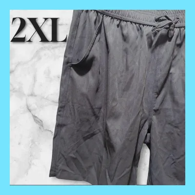 2XL ⭐️ メンズ ショートパンツ ハーフパンツ ブラック大きめ 半ズボン