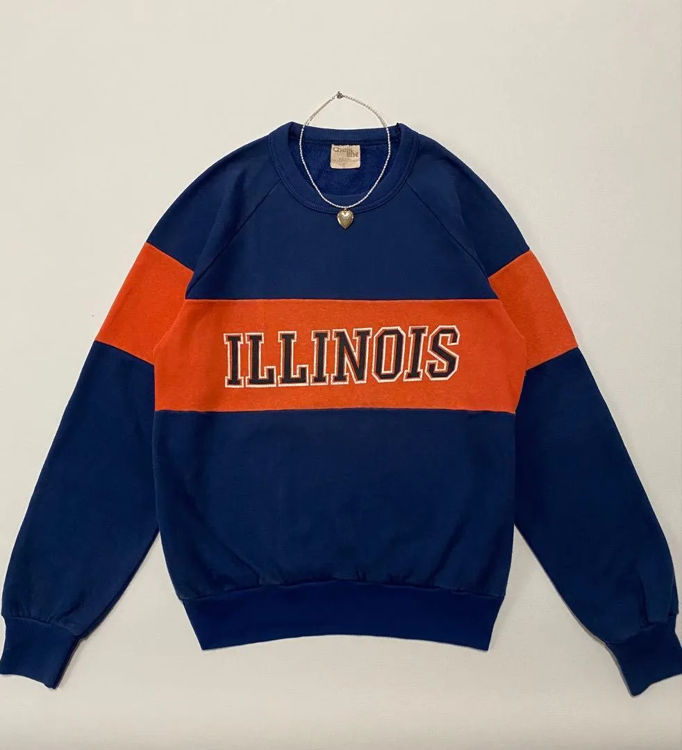ヴィンテージ ILLINOISトレーナー カレッジ ジャンティーク 古着女子