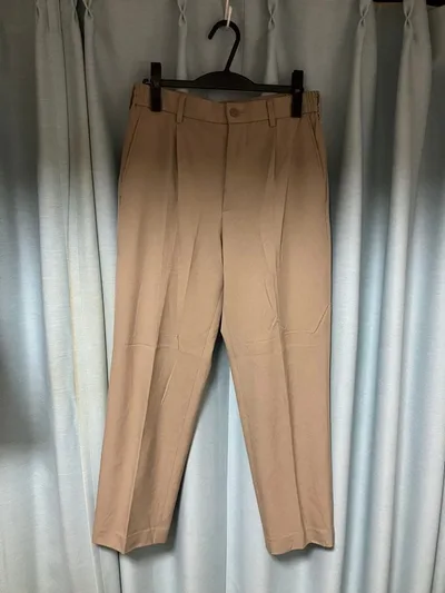 UNIQLO タックワイドパンツ ベージュ S