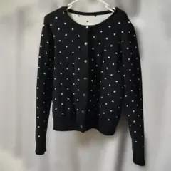 SHEIN シーイン 水玉 カーディガン ブラック レディース トップス 羽織り