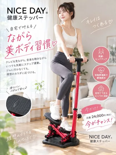 【未使用に近い✨】NICEDAY 健康ステッパー ハンドル付き 元値24000円