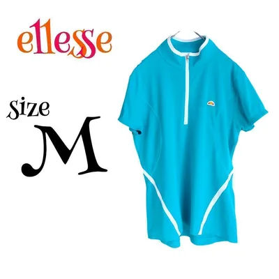 a378 ellesse エレッセ テニスウェア ポロシャツ M ハーフジップ