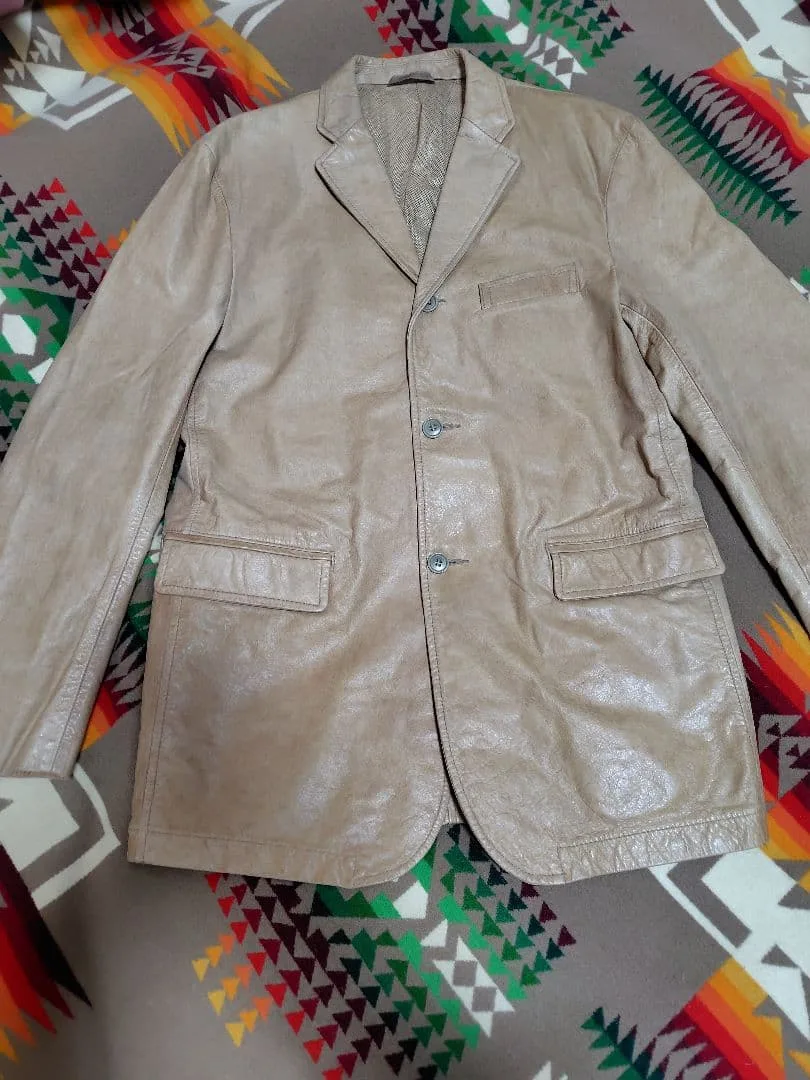 値下♦90's JPN vintage♦JUN 牛革レザージャケット♦L