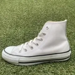 美品22.5 converseコンバース レザー オールスター ハイ HC476