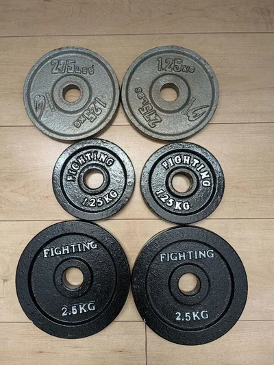 ダンベルプレート 2.5kg 2枚 1.25kg 4枚 計6枚セット