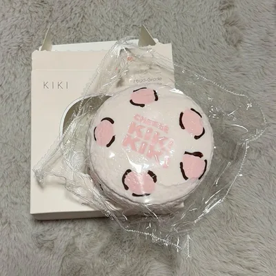 KIKIスクイーズ ピンクヒョウ柄 チーズケーキ もち米泥(大)