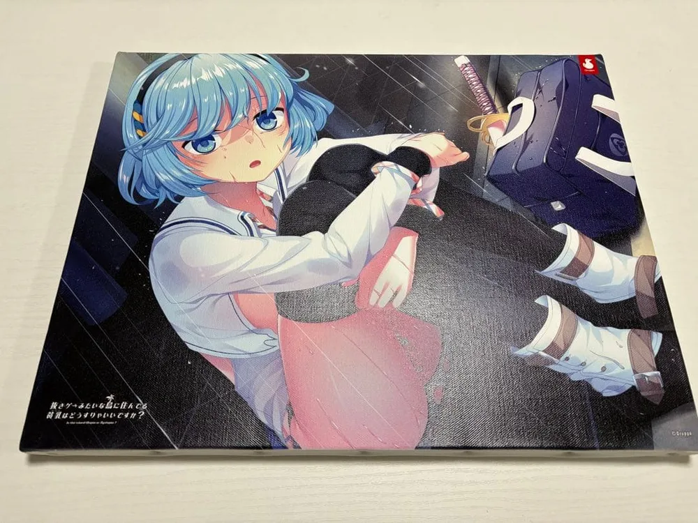ぬきたし キャンバスアート 雨に濡れる郁子